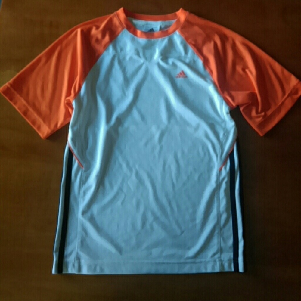 Adidas White/orange sleeved